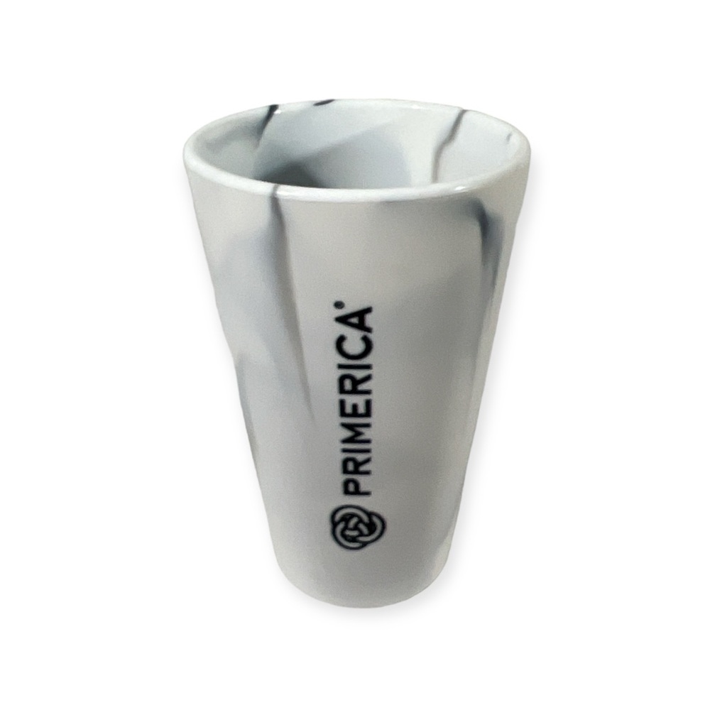 Silipint 16 oz white marble silicone pint cup